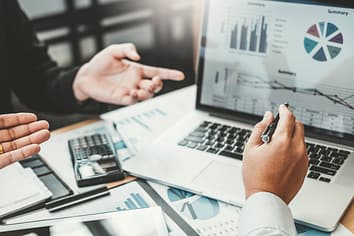 Business Consulting meeting working and brainstorming new busine